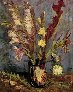 Vase aux glaïeuls Vincent van Gogh Peinture à l'huile